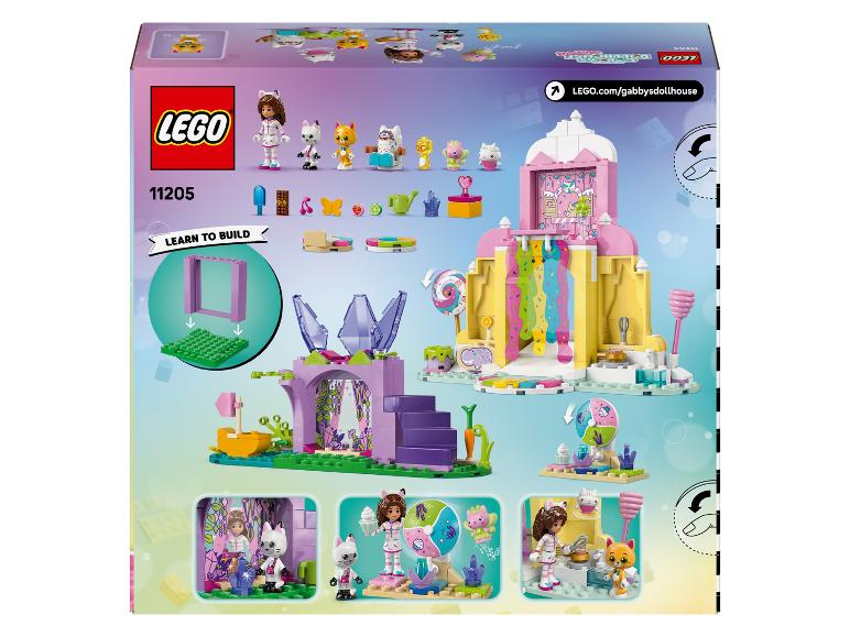 LEGO Gabby's Dollhouse set met figuren, accessoires en diverse speelgebieden.