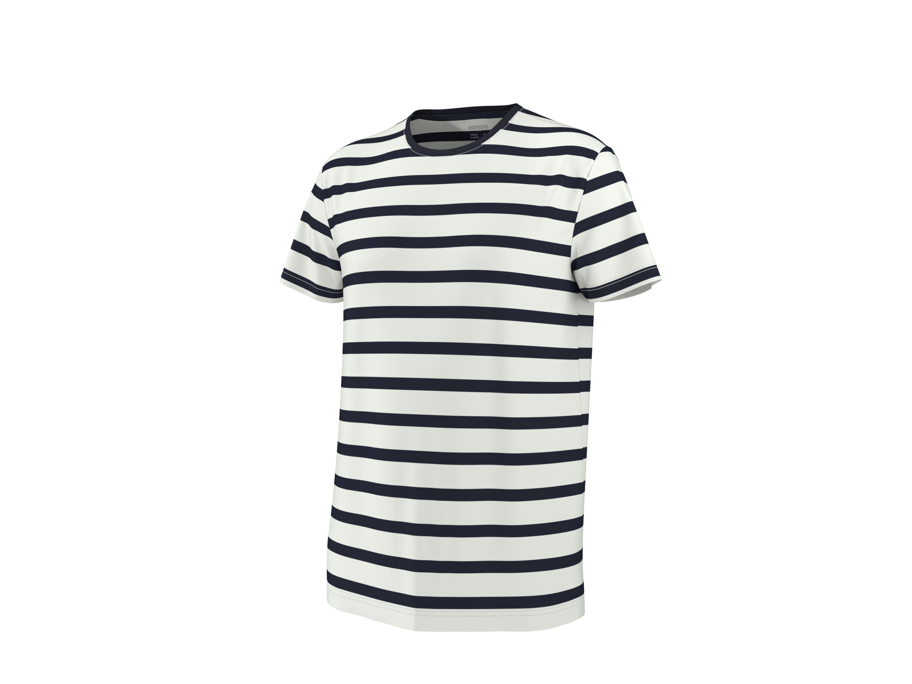 esmara Men T-shirt (Donkerblauw/wit, L)