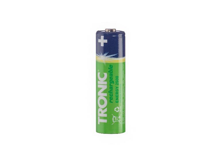 TRONIC oplaadbare AA-batterij, 1,2 V, 2500 mAh.