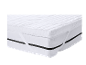 Wit matras met matrastopper en ritsen.