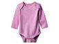 Roze babyromper met lange mouwen en drukknoopsluiting