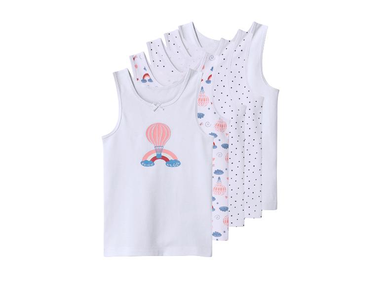Set witte kinderhemdjes met heteluchtballon- en stippenprints