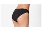 Zwarte dames high-waist slip van geribbeld materiaal