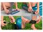Hydro-Force SUP board voorbereiding: vin, peddel en leash.