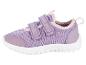 Kinderschoenen, paarse sneakers met klittenband.