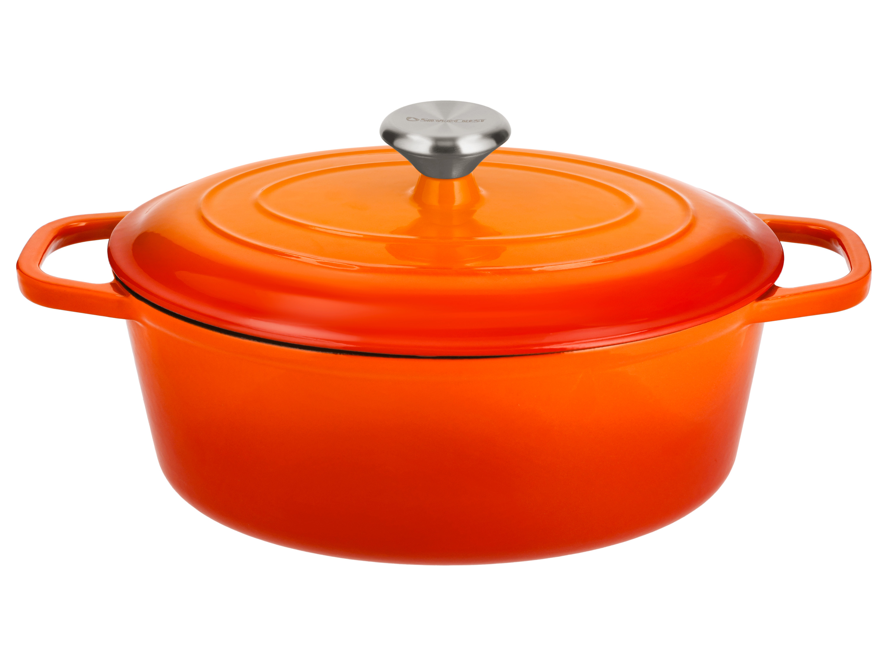 SILVERCREST Gietijzeren braadpan, Ø29 cm (oranje)