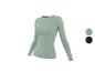 Lichtgroen sportief shirt met lange mouwen, geperforeerde details en kleuropties.