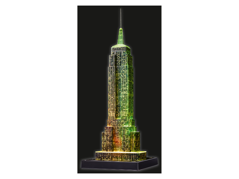 Lichtgevend Empire State Building 3D-puzzelmodel