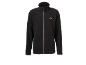 Zwart fleecejack met oranje rits en logo