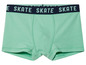 Groene boxershorts met 'Skate' print.