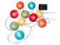 Slinger met zonne-energie lampjes en gekleurde lampionnen