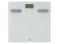 Witte glazen badkamerweegschaal met digitaal display en metalen elektroden
