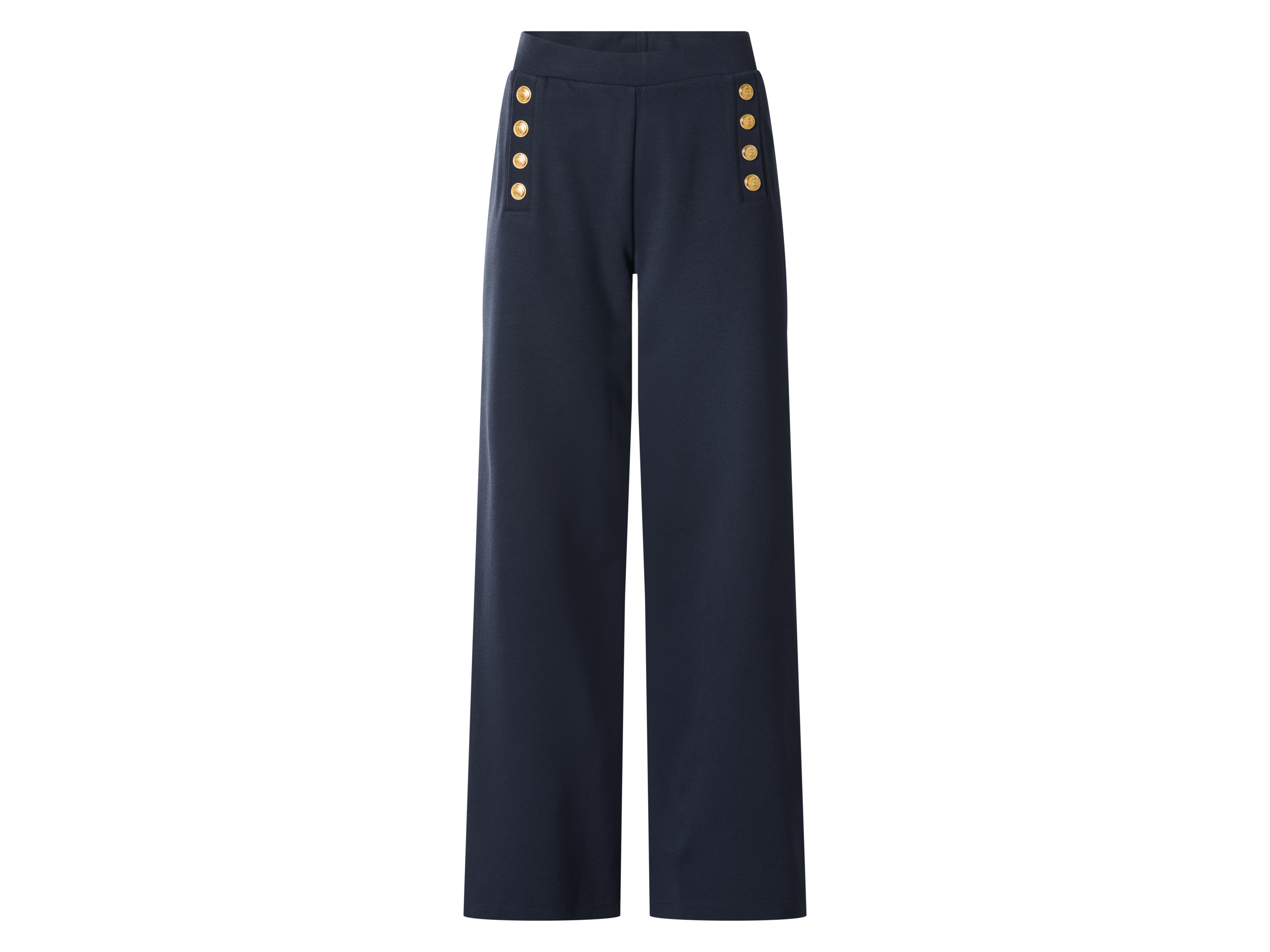 esmara Dames broek – Wide leg (Marineblauw, L (44/46))