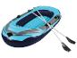 Crivit opblaasboot, blauw en grijs met peddels.