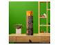 The Noble Collection Minecraft fakkel-lamp op een houten bureau met een groene achtergrond