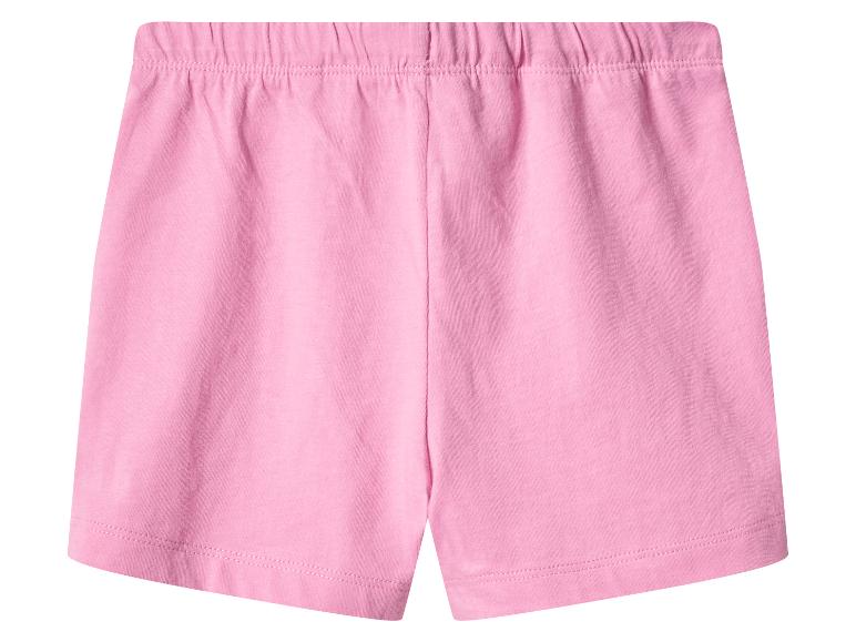 Roze kinderbroekje met elastische tailleband.