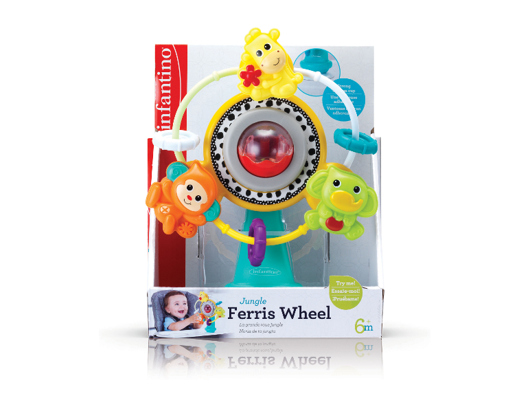 Infantino speelgoed: Jungle reuzenrad met dieren.