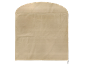 Beige effen stoffen hoes met een afgeronde bovenkant.