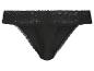 Zwarte kanten dames string.