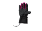 Zwarte en roze skiwant met verstelbare polsband.