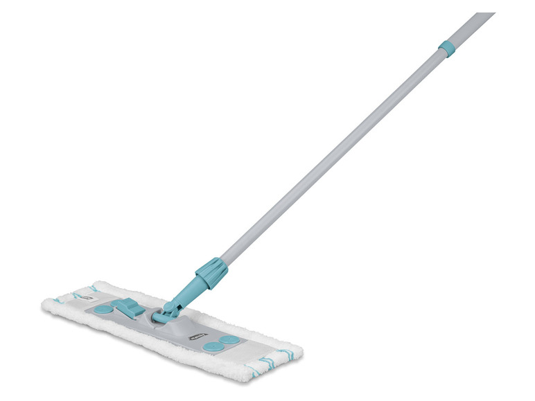 Een Vileda vloerwisser met een lange steel.