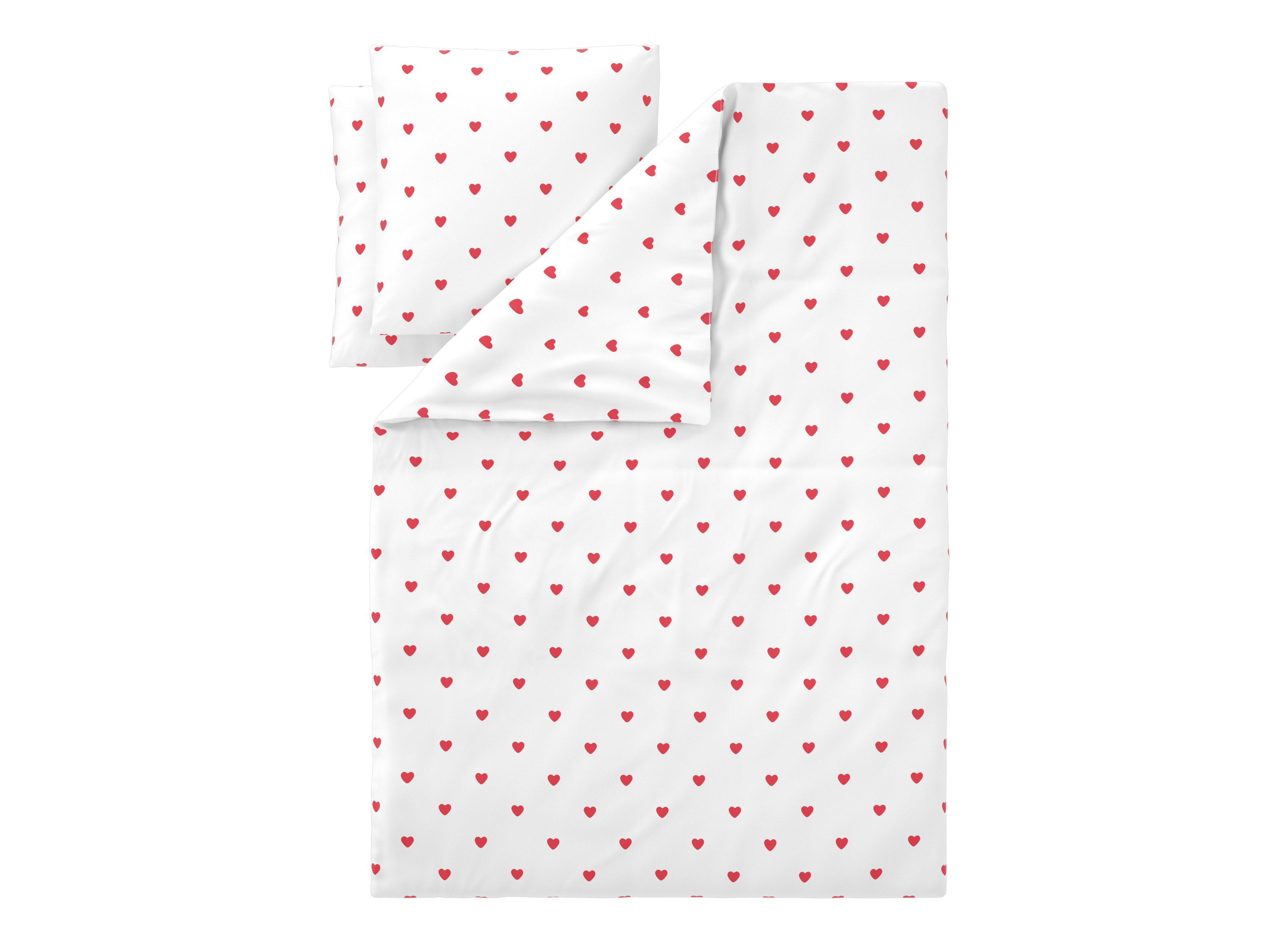 LIVARNO Dekbedovertrek 240 x 220 cm (Wit/rood)