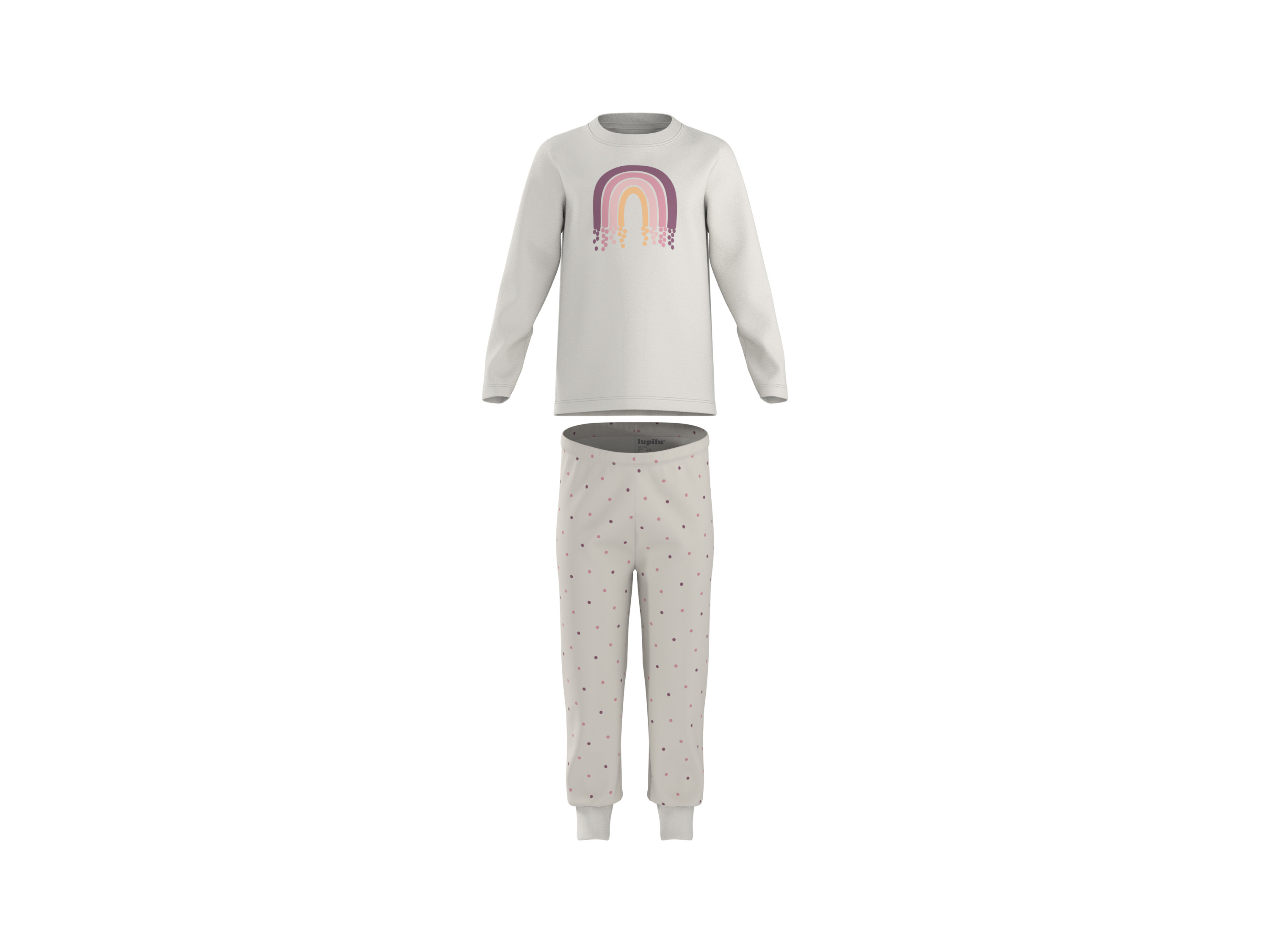 LUPILU Kinder pyjama (wit, 122/128)