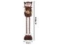 Bruine uilenfiguur met lange poten, verstelbaar van 41-73 cm, breedte 15 cm.
