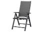 Opvouwbare tuinstoel met grijs gaas en metalen frame