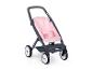 Een roze Maxi-Cosi kinderwagen met grijze details.
