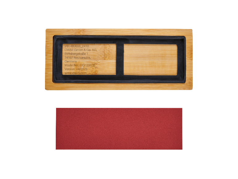 OWIM bamboe dienblad met twee zwarte inzetstukken.