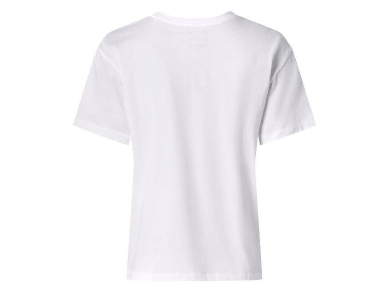 Wit T-shirt met korte mouwen, achterkant.