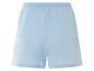Lichtblauwe shorts van mousseline.