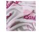 Zachte, pluizige wit-roze deken met Barbie-logo