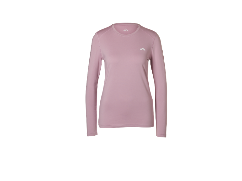 Roze sportshirt met lange mouwen voor dames