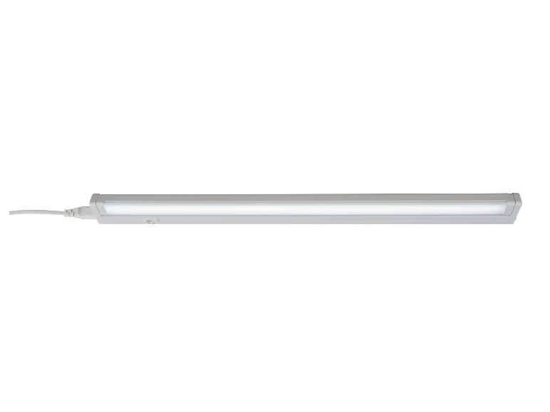 Witte lineaire LED-lamp met snoer en schakelaar