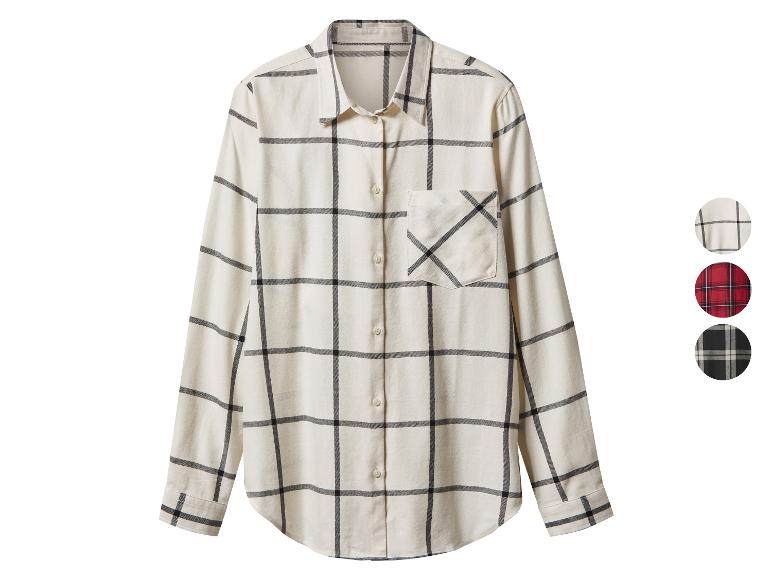 Geruit overhemd met lange mouwen in wit, rood en zwart