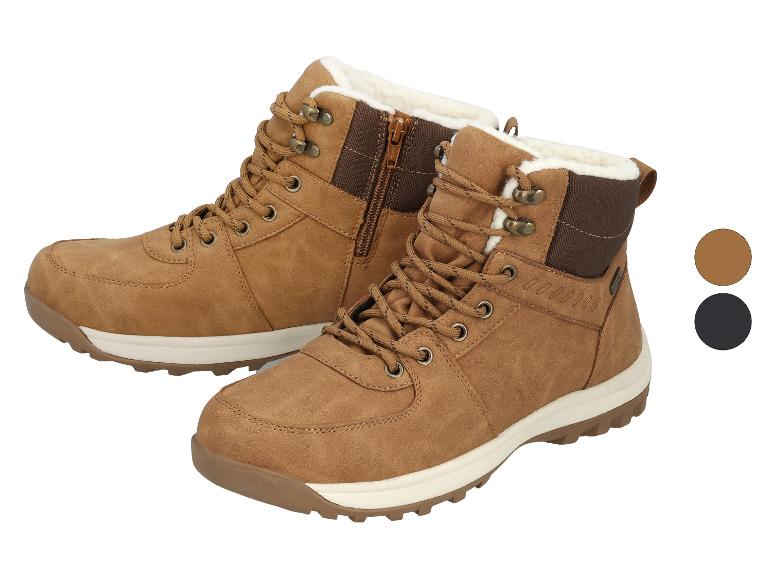 Bruine veterschoenen met rits en witte voering