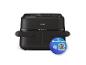 Zwarte Philips airfryer met RapidAir-technologie en HomeID-applogo.