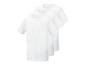 Driepak witte T-shirts met korte mouwen en ronde hals.