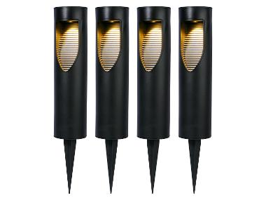 DOBAR Tuinlampen op zonne-energie, 4-delige set