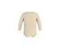 Beige baby romper met lange mouwen, achteraanzicht