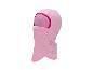 Roze fleece bivakmuts met fuchsia bies