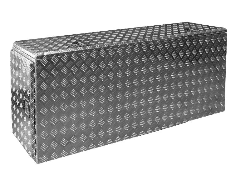 Metal opbergkist met antislip oppervlak.