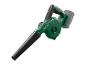 Groene accublazer met ergonomische handgreep en zwarte spuitmond.