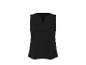 Zwarte mouwloze damesblouse met V-hals