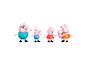 Peppa Pig speelfiguren, inclusief Peppa, George, Mama Big en Papa Big.