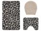 Leopardprint badmatset met toiletbrilhoes en contourmat