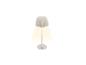 Witte tafellamp met geplooide kap en warm licht