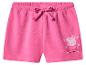 Roze meisjes short met elastische tailleband en varkensprint.